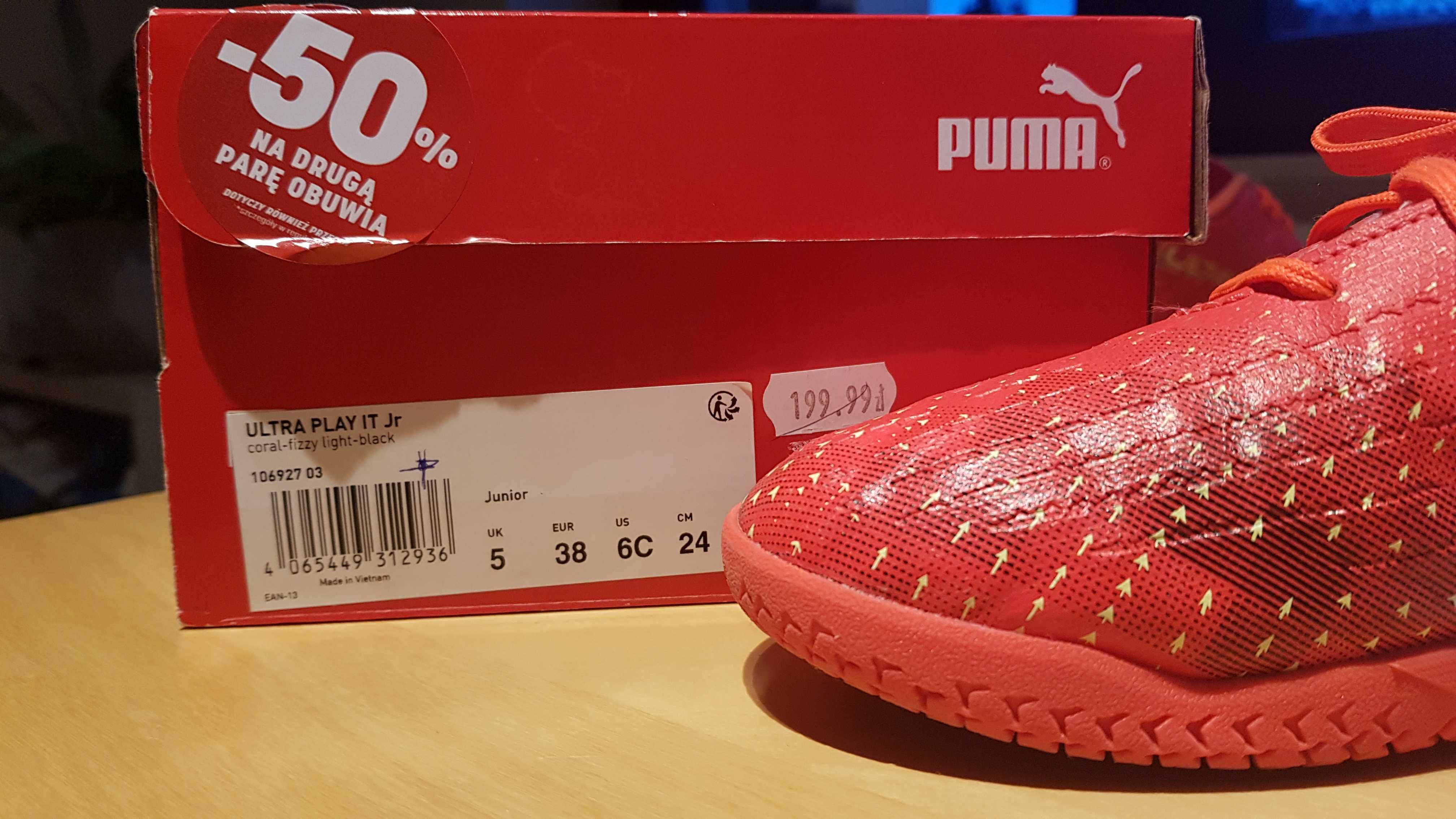 juniorskie buty sportowe - halówki Puma Ultra rozmiar 38