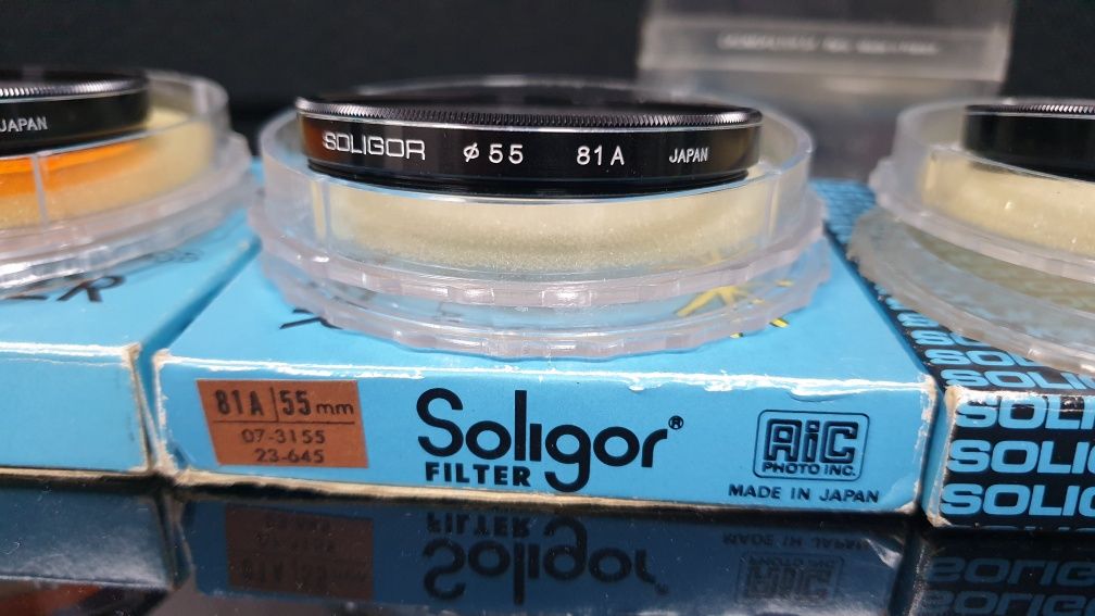 Soligor Filter 55 mm  made in Japan. Filtry fotograficzne.