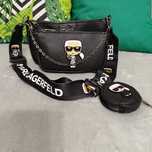 Torebka damska listonoszka czarna 3w1 pochette Kark Lagerfeld torba