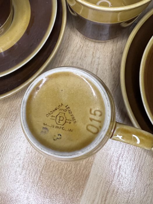 Porcelit Pruszków filiżanki do kawy ze spodkami z metkami B8026