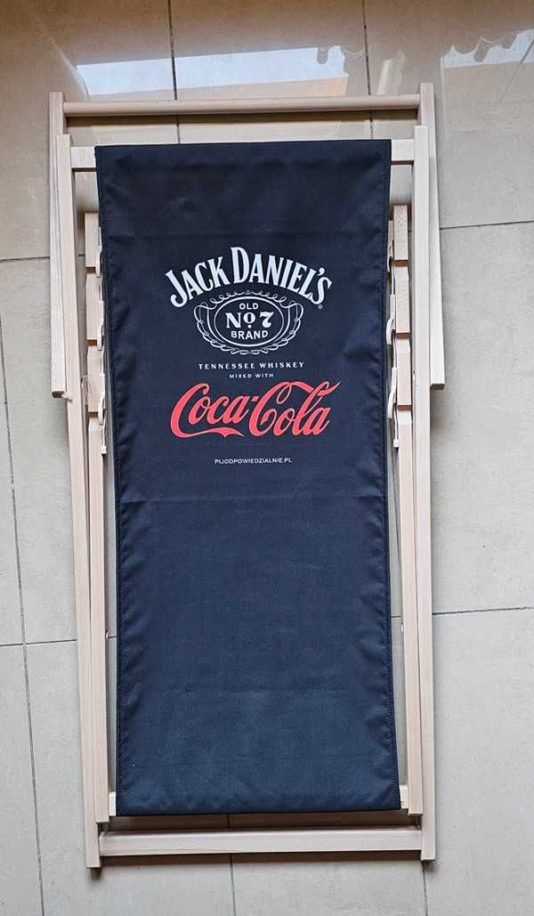Leżak drewniany Jack Daniels x Coca-Cola - NOWY