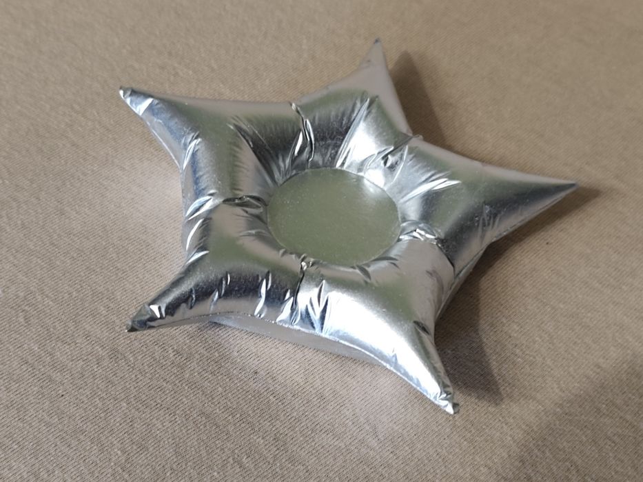 SREBRNY świecznik w kształcie GWIAZDY