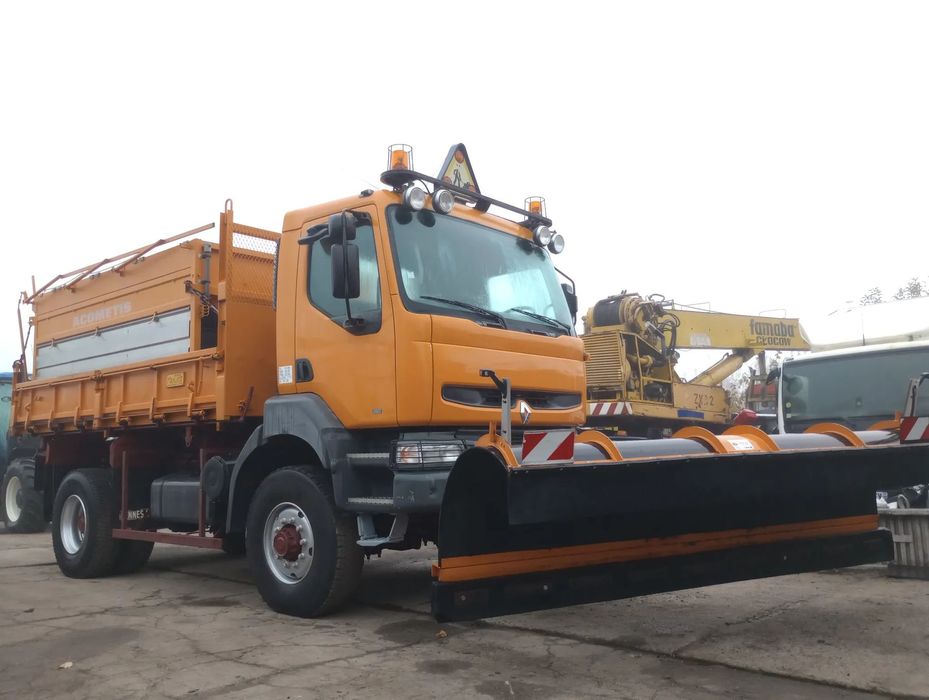 Renault KERAX 260 4x4 Bordmatic + solarka piaskarka 6m3 acometis  Zimowe utrzymanie,  wywrotka, pług , import