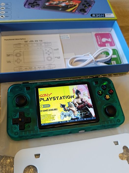 Konsola przenośna R36H Zielona 15tys gier Gameboy Pegasus NDS PS1 NOWA
