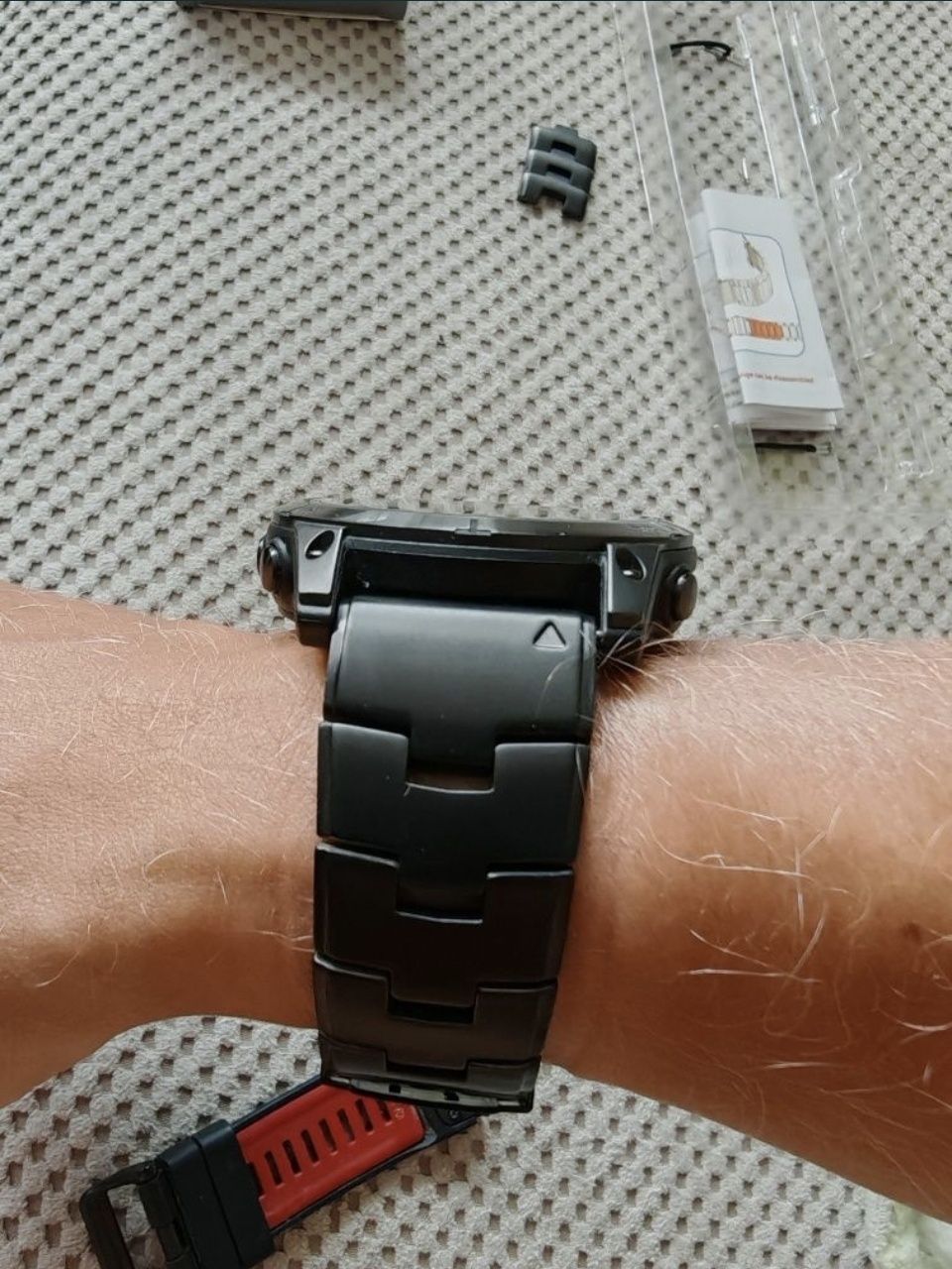 Bransoleta garmin 26 mm Anbest mega jakość tytan czarny fenix 7x epix