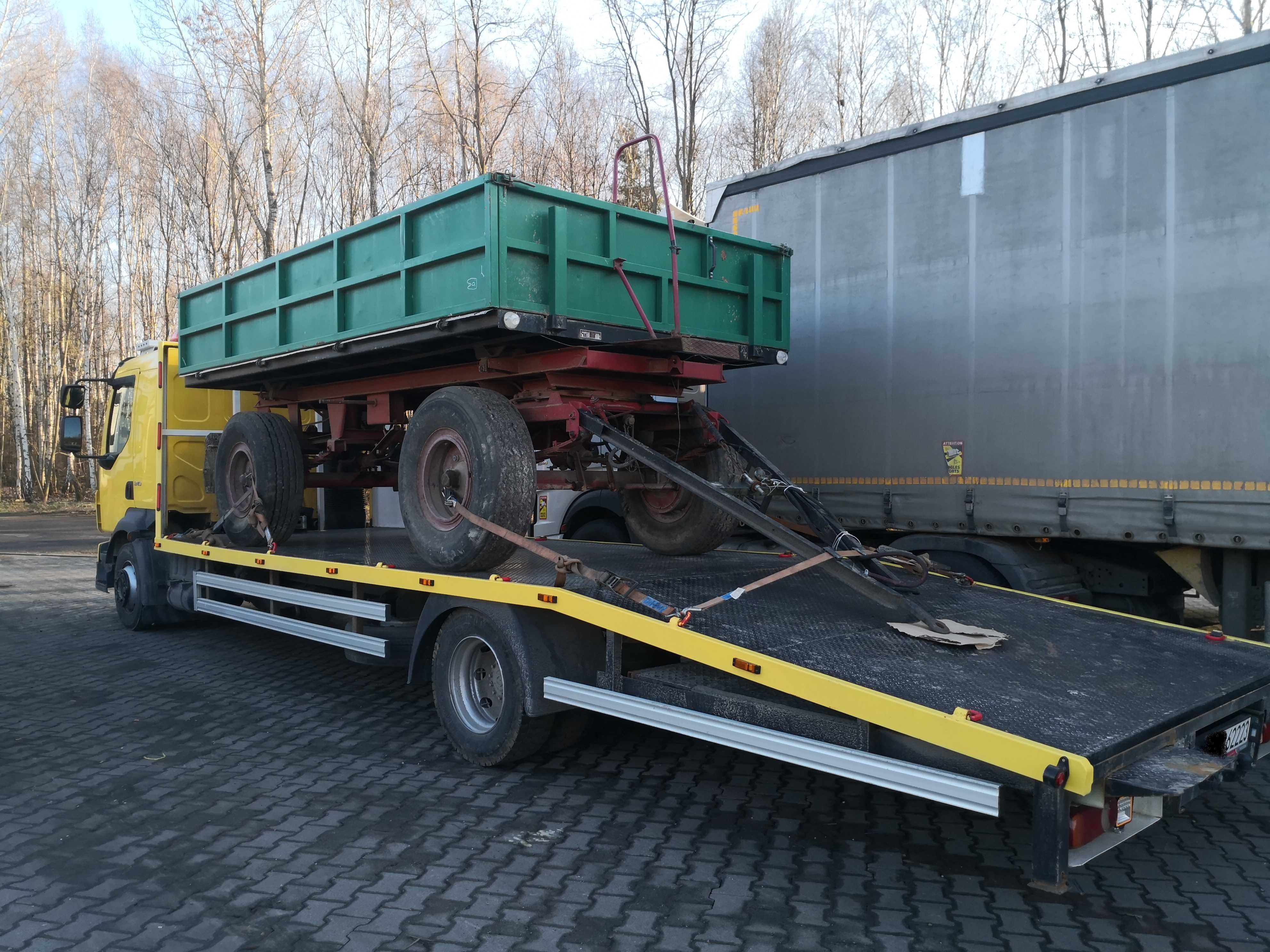 Transport Maszyn Rolniczych Budowlanych Ciągników Pomoc Drogowa Laweta
