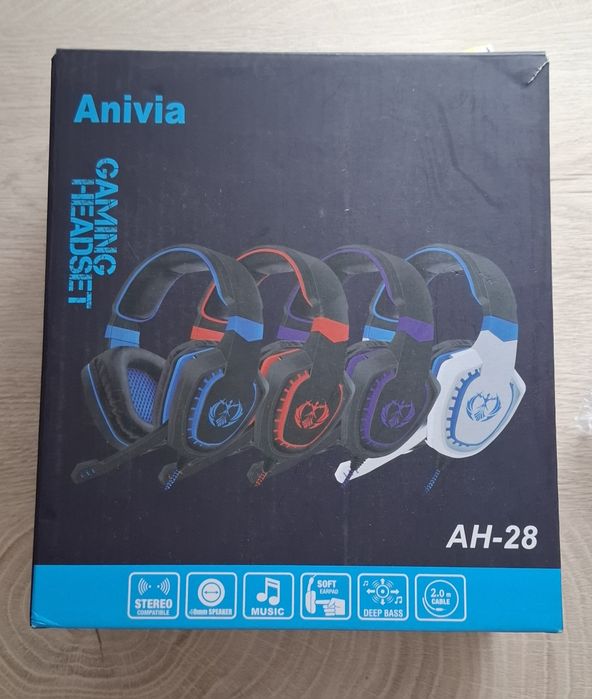 Słuchawki gamingowe stereo z izolacją hałasu i mikrofonem - nowe