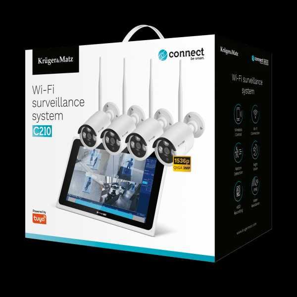 Zestaw do monitoringu WiFi Kruger&Matz Connect C210 Tuya  PROMOCJA