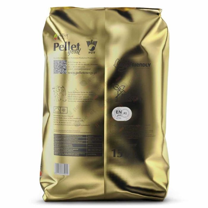Pellet GOLD Energy certyfikat ENplusA1 - wysokokaloryczny 5,0kWh