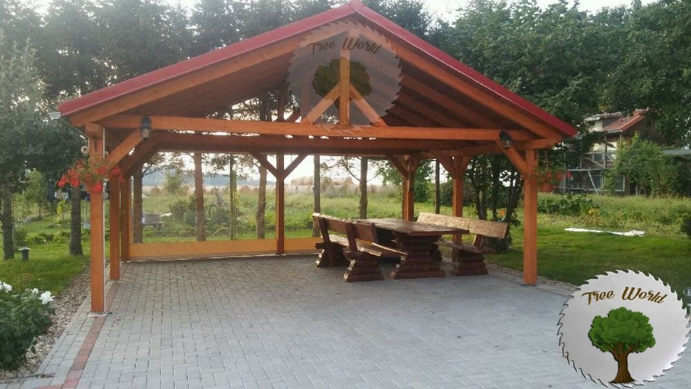 Wzmacniania Wiata garażowa, Altana, Carport 600x500