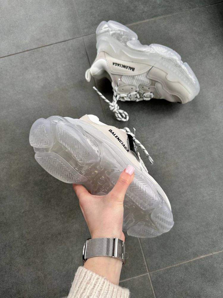 Buty damskie Balenciaga Triple S clear white