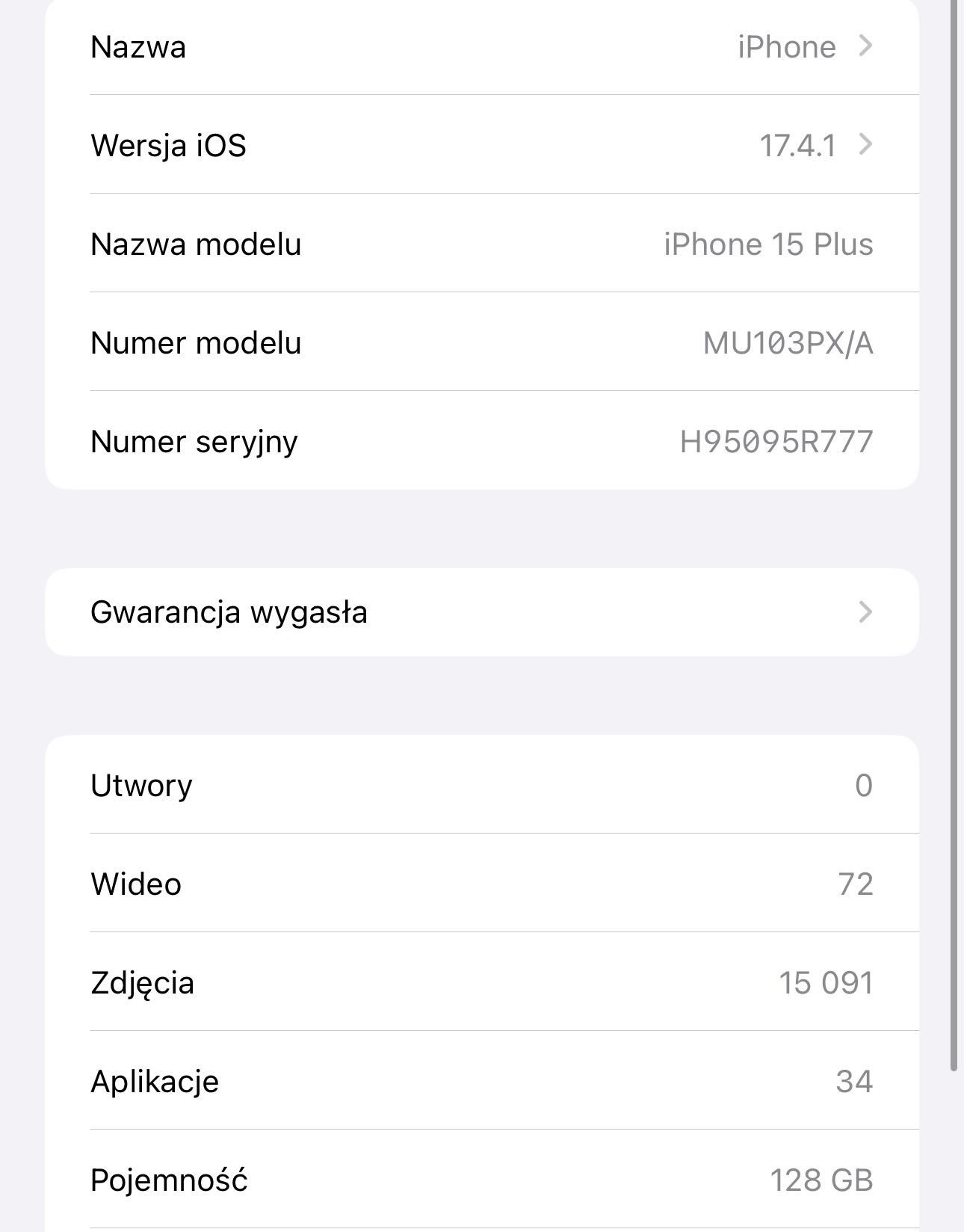 I Phone 15 plus  128gb