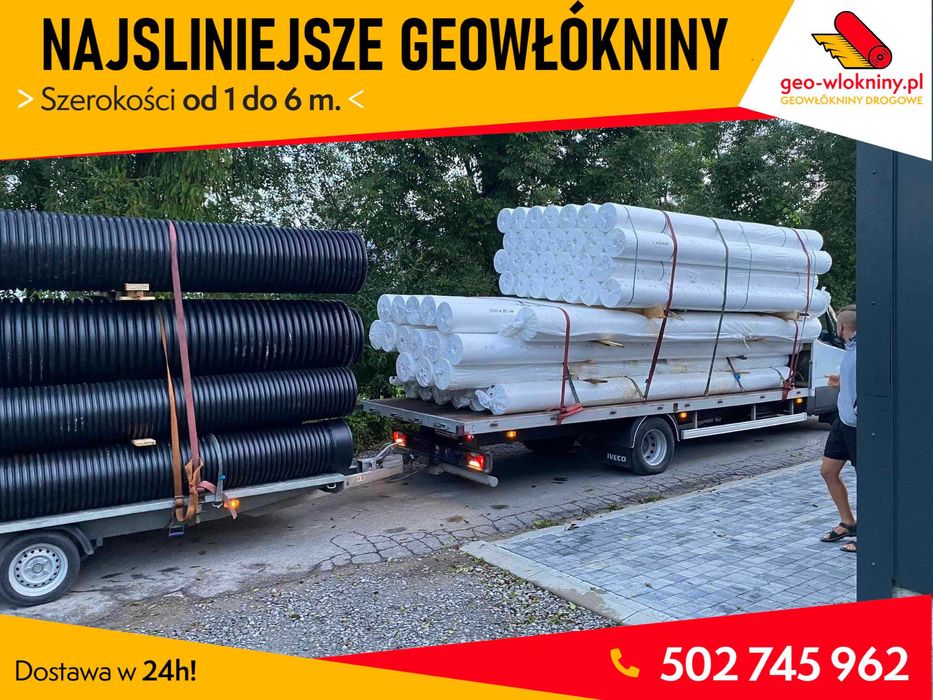 Geowłóknina Najsilniejsza PP Polipropylen od 1 do 6 geotkanina Drogowa