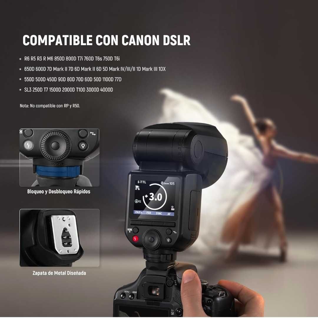 Flash profissional Neewer Z2C PRO para Canon - Novo