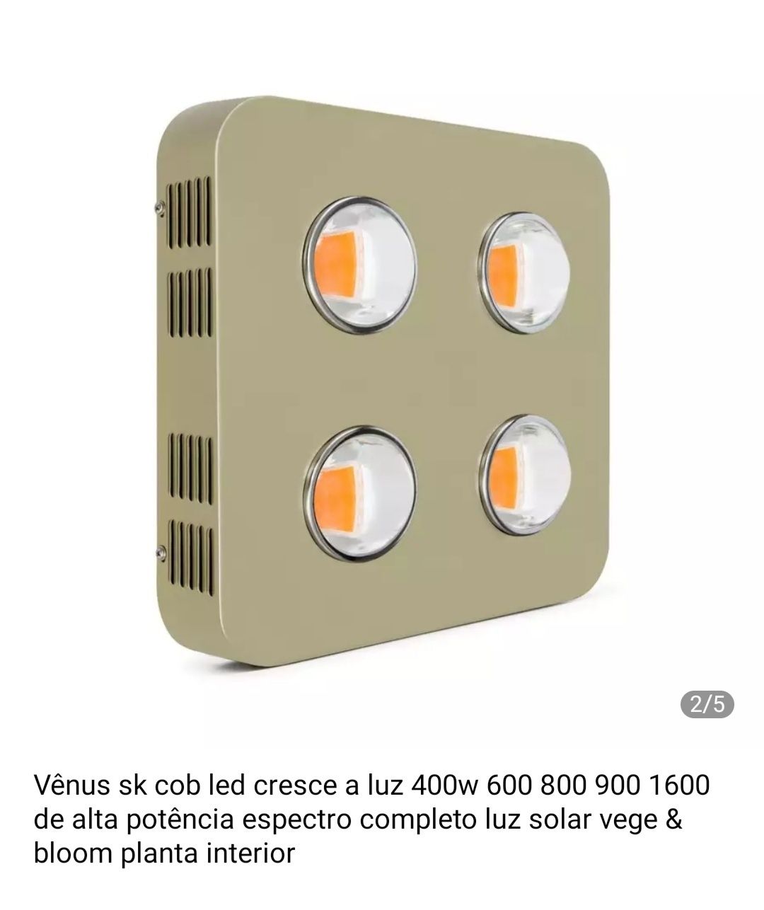 Painel COB Led Venus SK4 sunlight 250w consumo cultivo