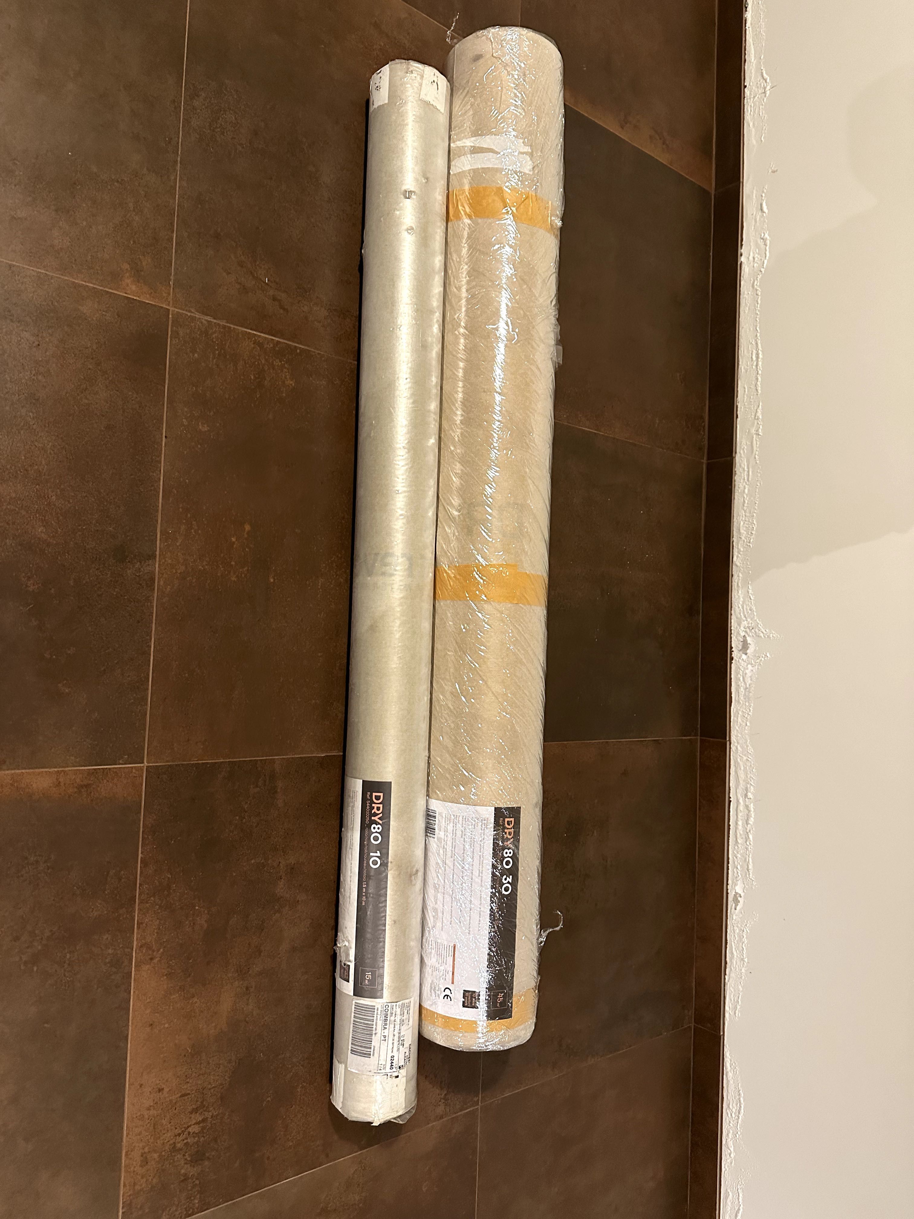 Rolo impermeabilização tela DRY 80 1,5mx30 (45m2) + 1,5x10m (15m2)