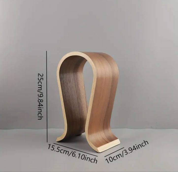 Suporte em madeira para headphones