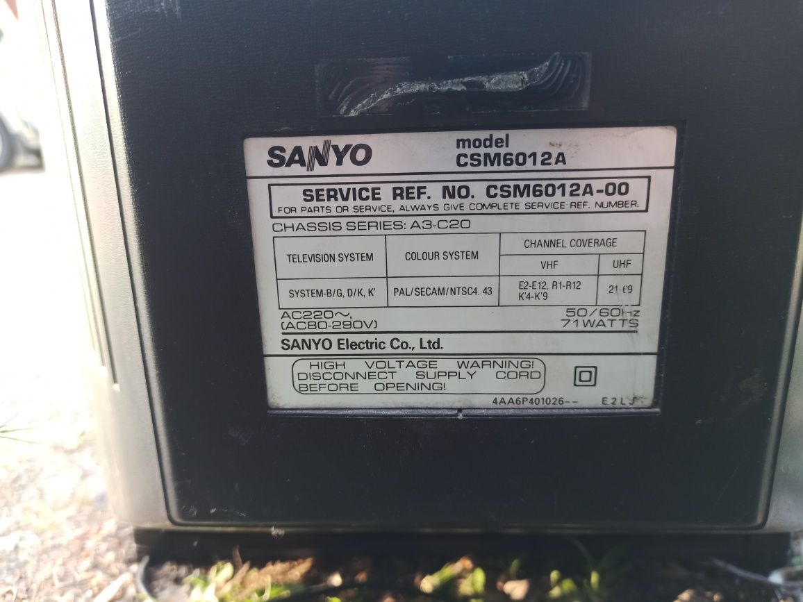 Телевизор цветной SANYO CSM 6012A