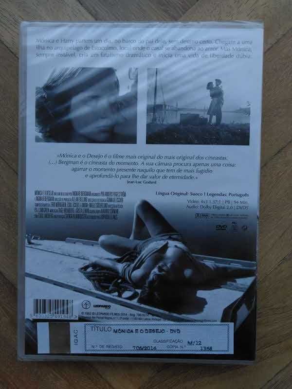 DVD "Mónica e o desejo", de Ingmar Bergman