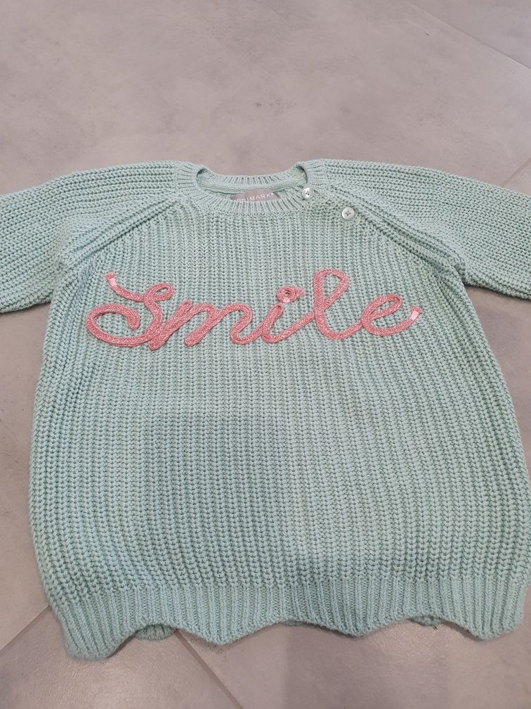 Nowy sweter sweterek dla dziewczynki mietowy Primark 92