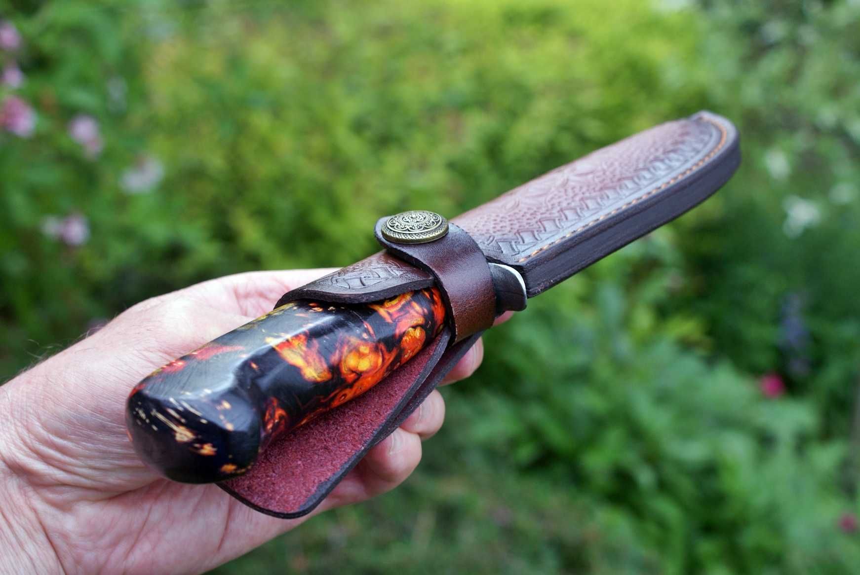 Nóż myśliwski AUS8A, wykonany ręcznie - custom