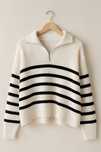 Sweter w paski Mango prążkowany oversize
