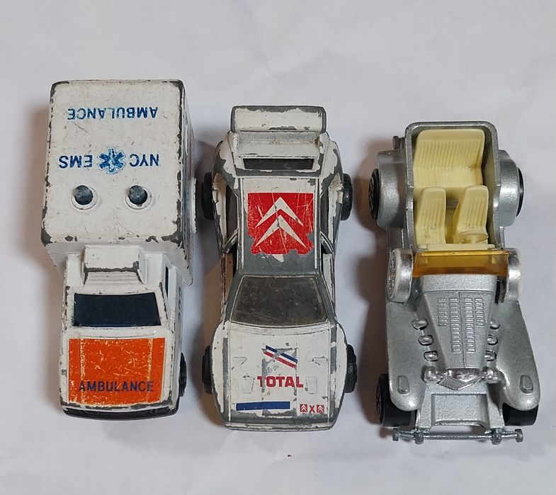 Lote de 3 miniaturas antigas Majorette 1/64