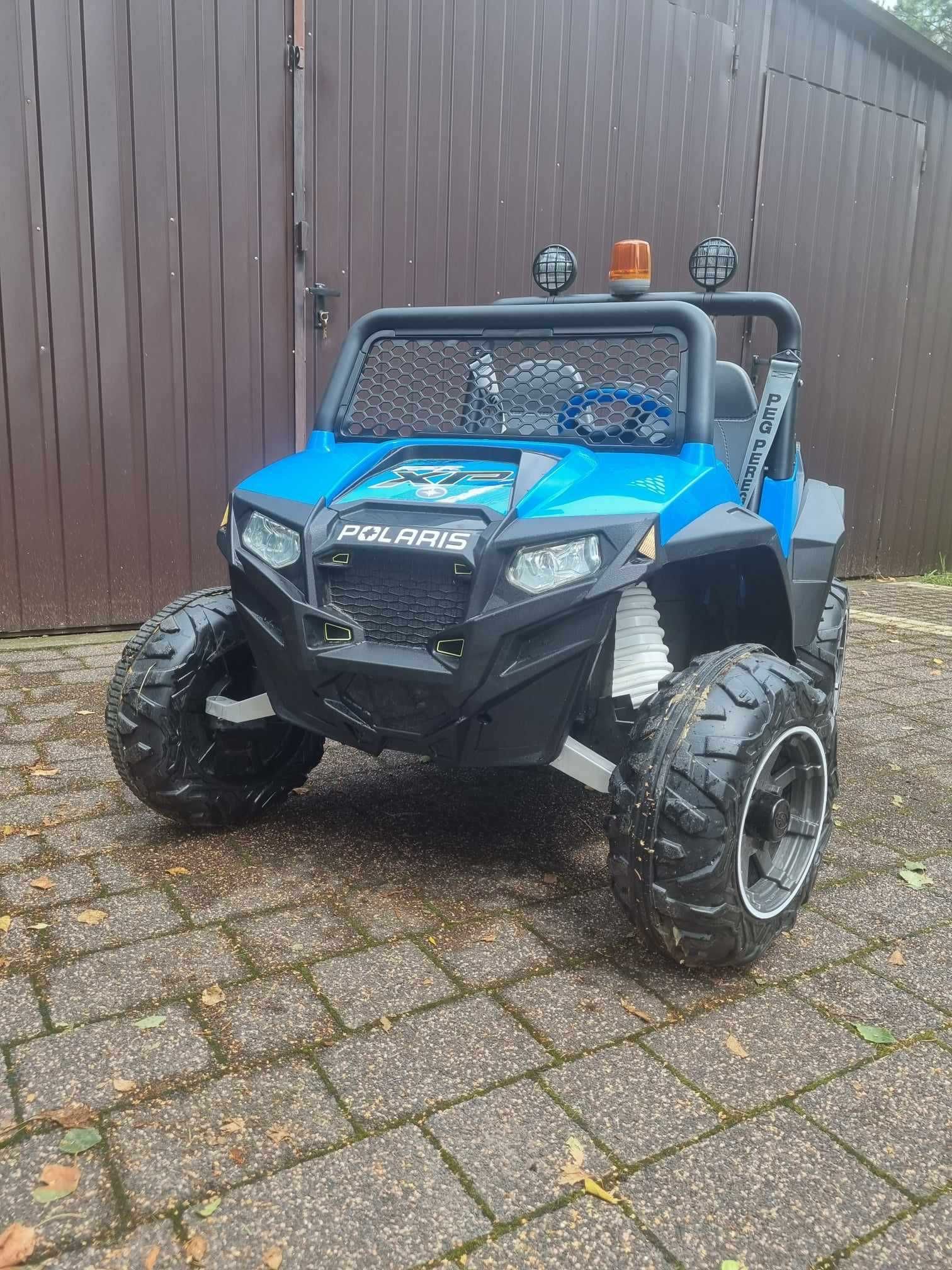 Peg Perego Polaris Ranger Rzr 900 12V niebiesko szary. Jeap elektryczn