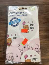 Balony "Cute Baby Girl", mix, Belbal, 12", 6 szt