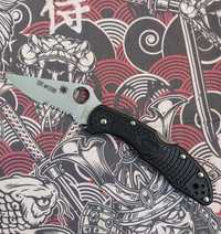 Продам ніж Spyderco Delica Thin Red Line напівсерейтор