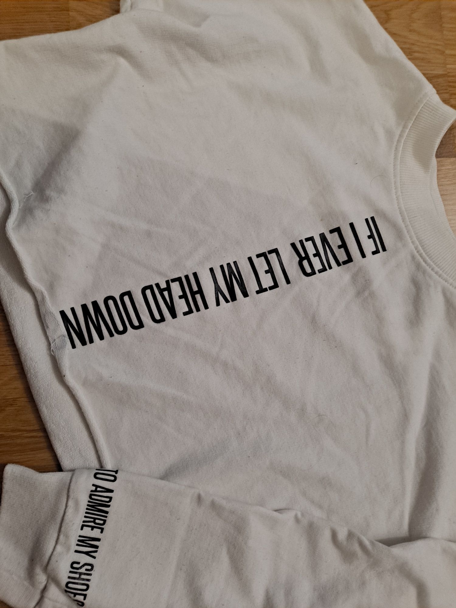 Bluza top biała z długim rękawem