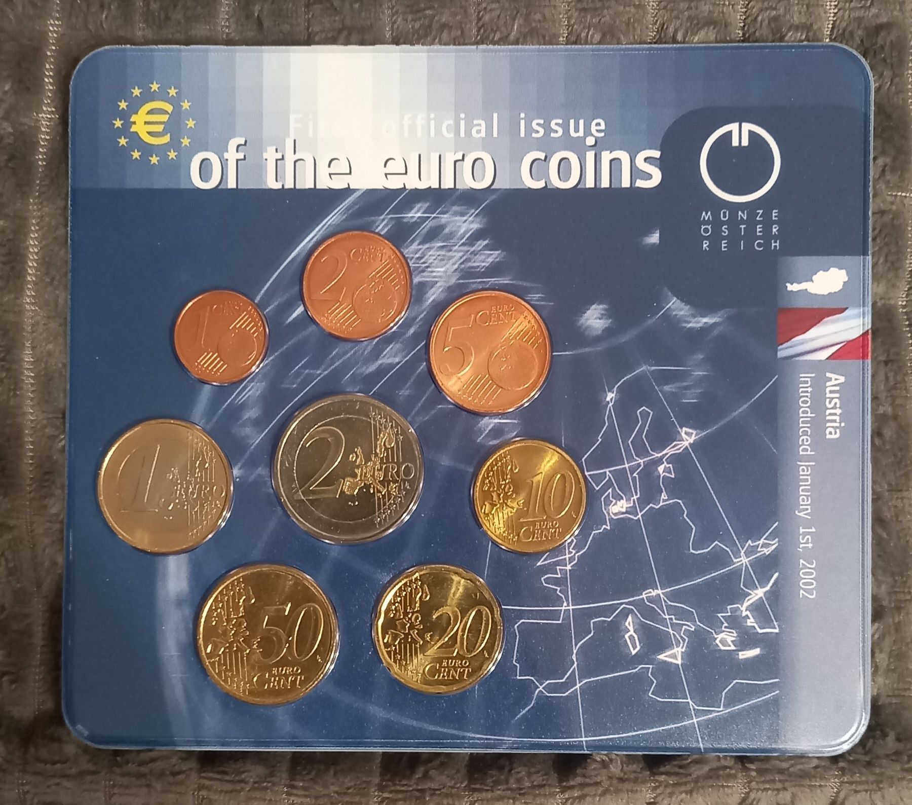 Набор евро Австрия 2002 год