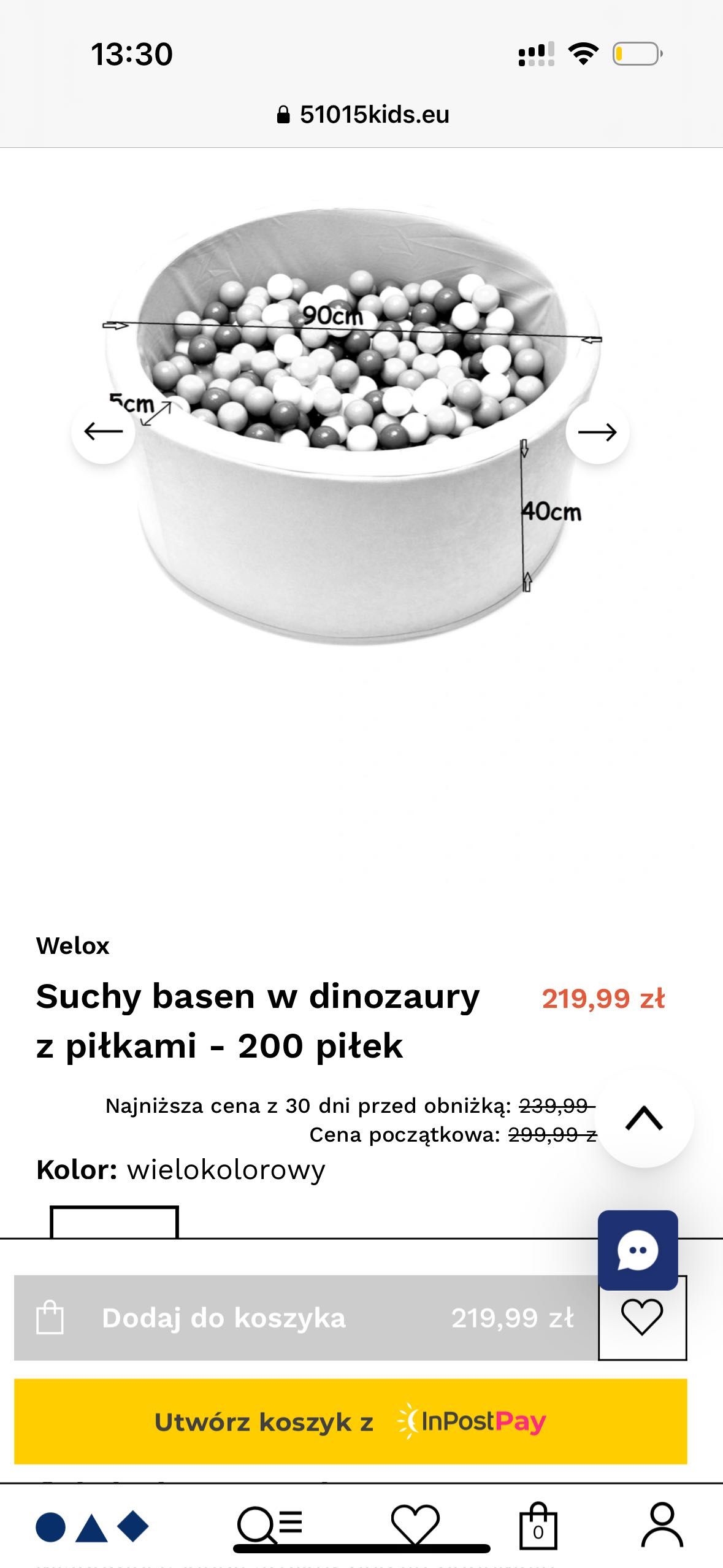 Suchy basen z kulkami