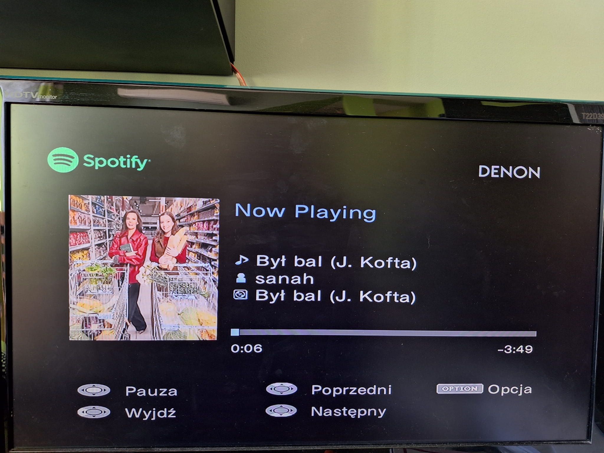 Amplituner 7.2 Denon AVR-X1200 Wi-Fi BT HDMI 4K60P Atmos  Spotify