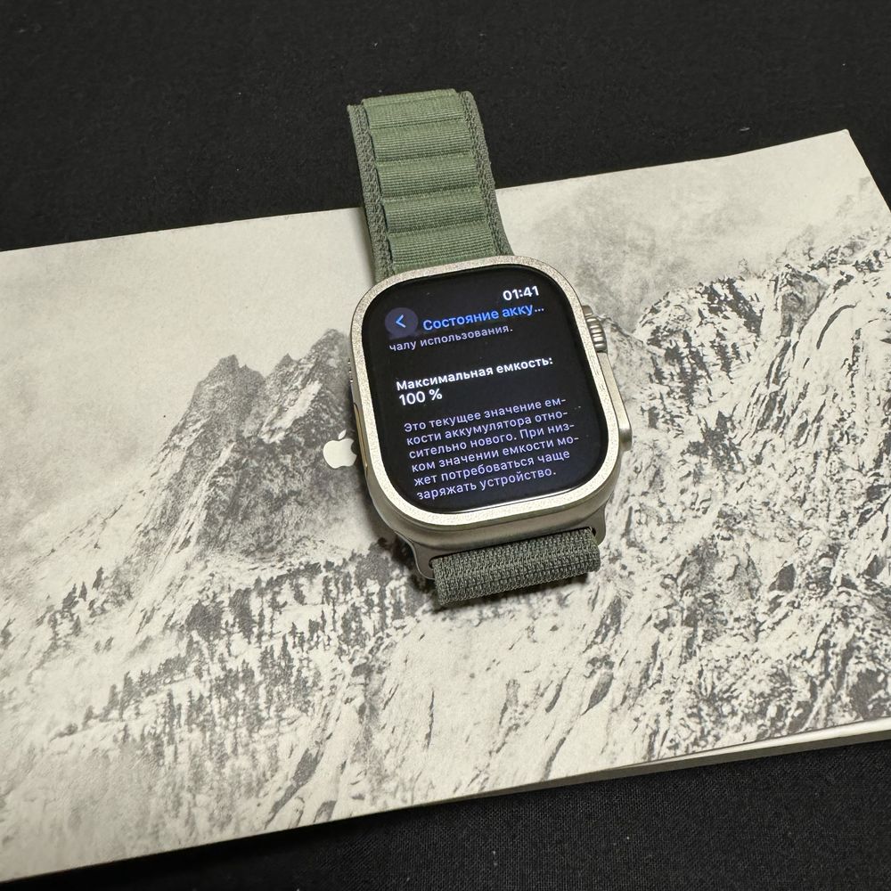 Продам Apple Watch Ultra 49mm Titanium Green Alpine Loop M