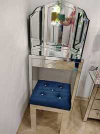 Toaletka z lustra Glamour z siedziskiem