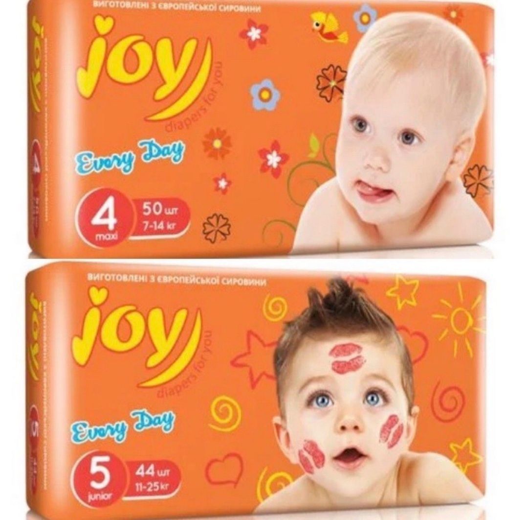 Підгузки Joy Every Day 4, 5 в наявності памперси