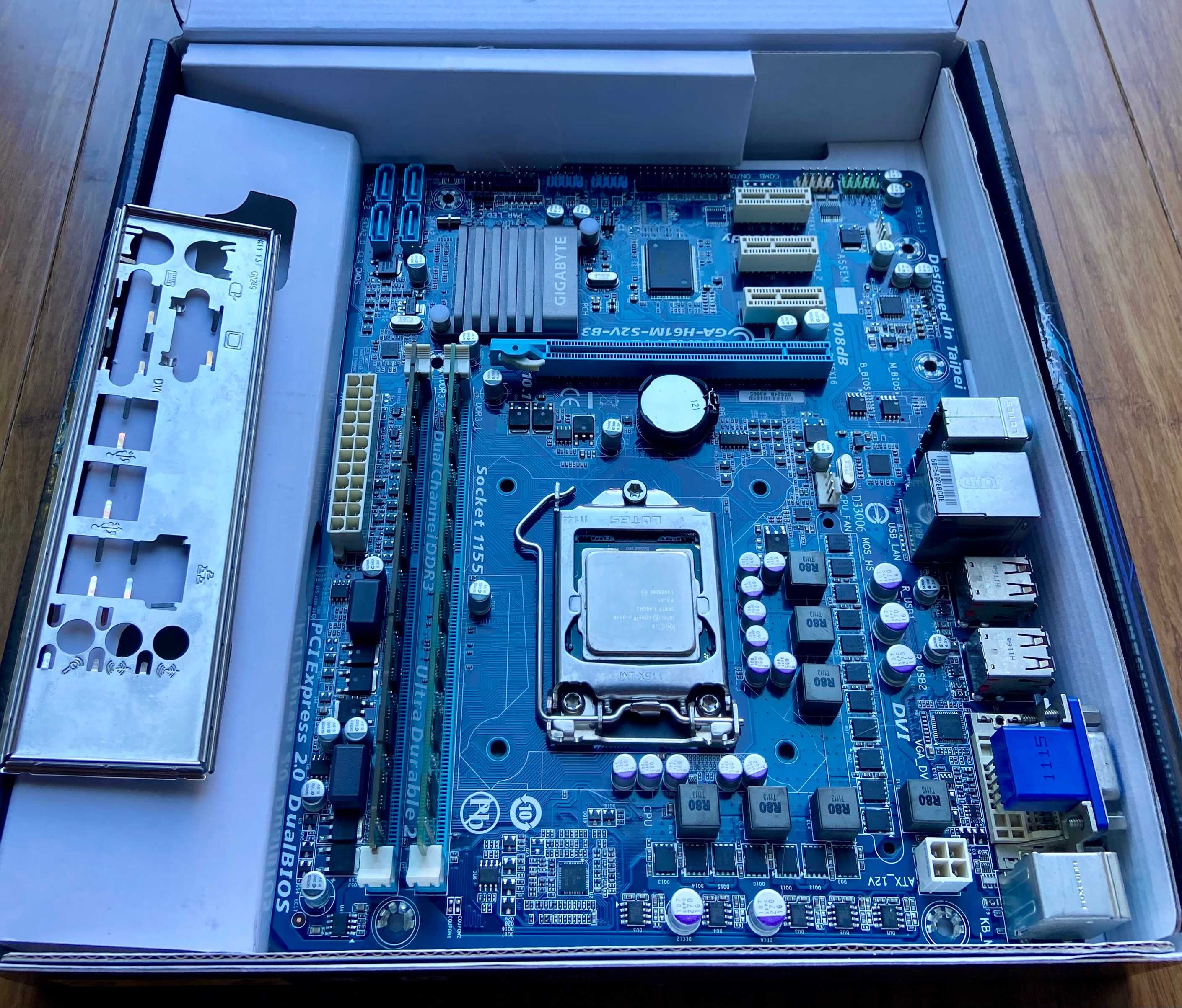 Zestaw Płyta Gigabyte GA-H61M-S2V-B3+ Procesor Core i5-3570+ 16 GB RAM