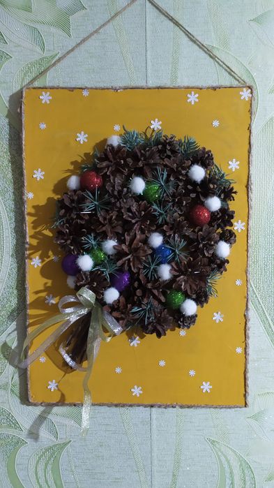 Зимняя поделка,  поделка из  природного материала