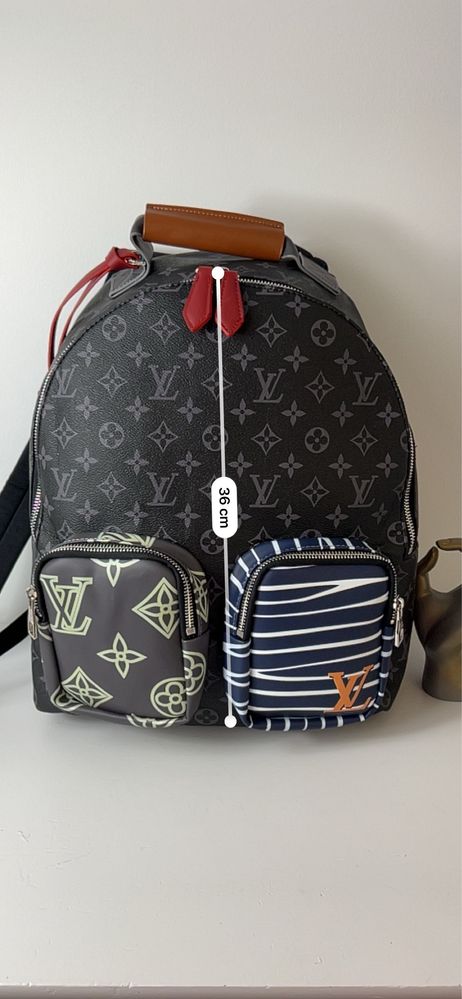 Plecak duży Louis Vuitton monogram czarny premium uniseks LV