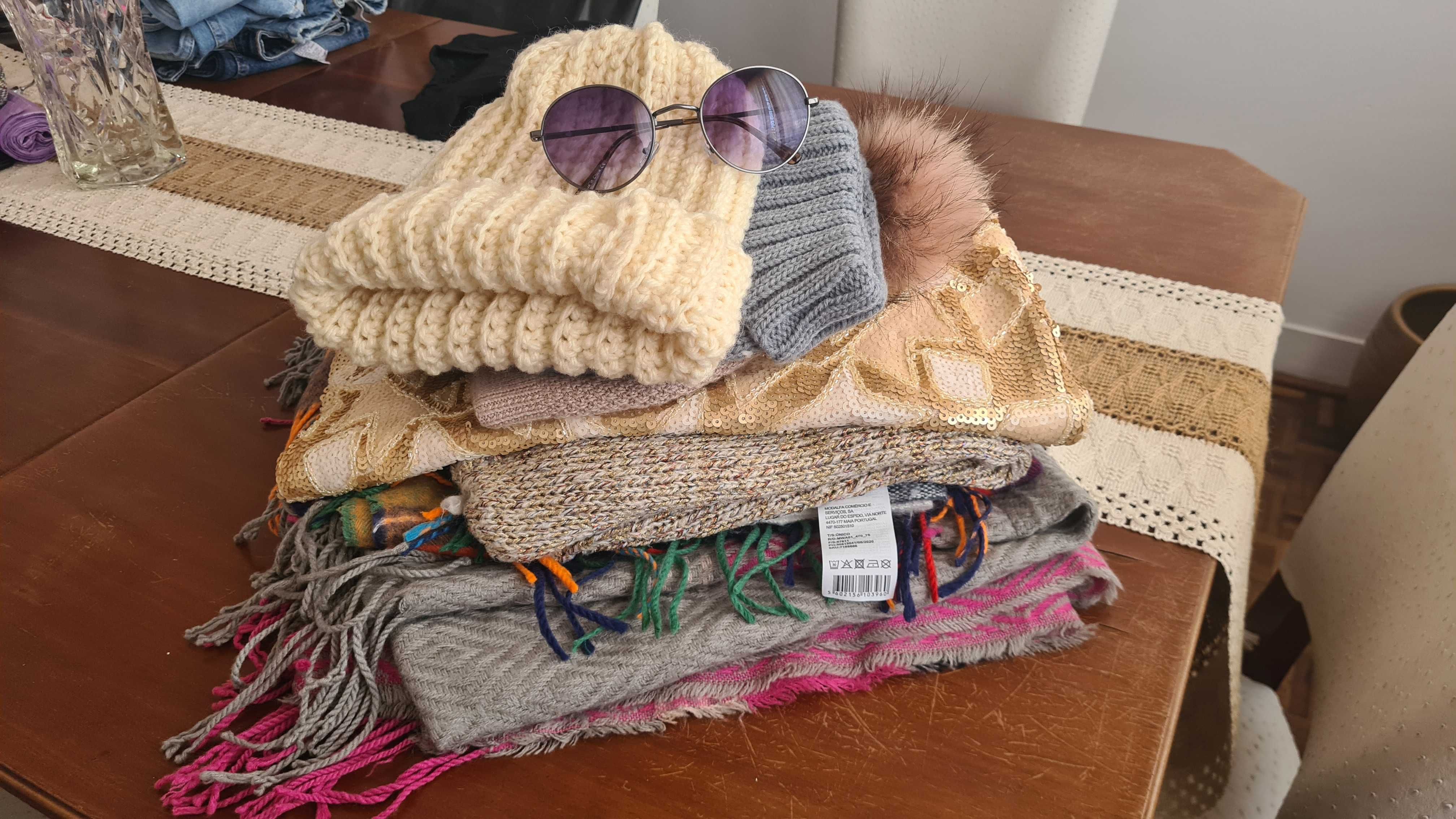 Óculos relógio lenços roupa mulher - cabaz