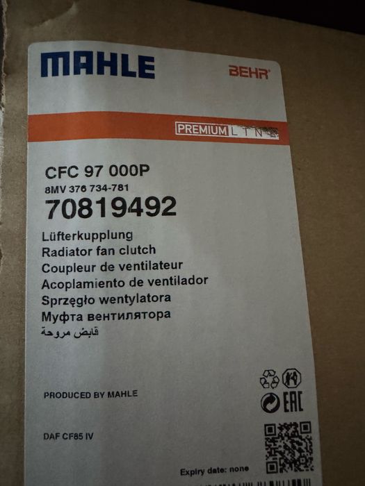 Высокомуфта MAHLE Сцепление, вентилятор радиатора CFC 97 000P