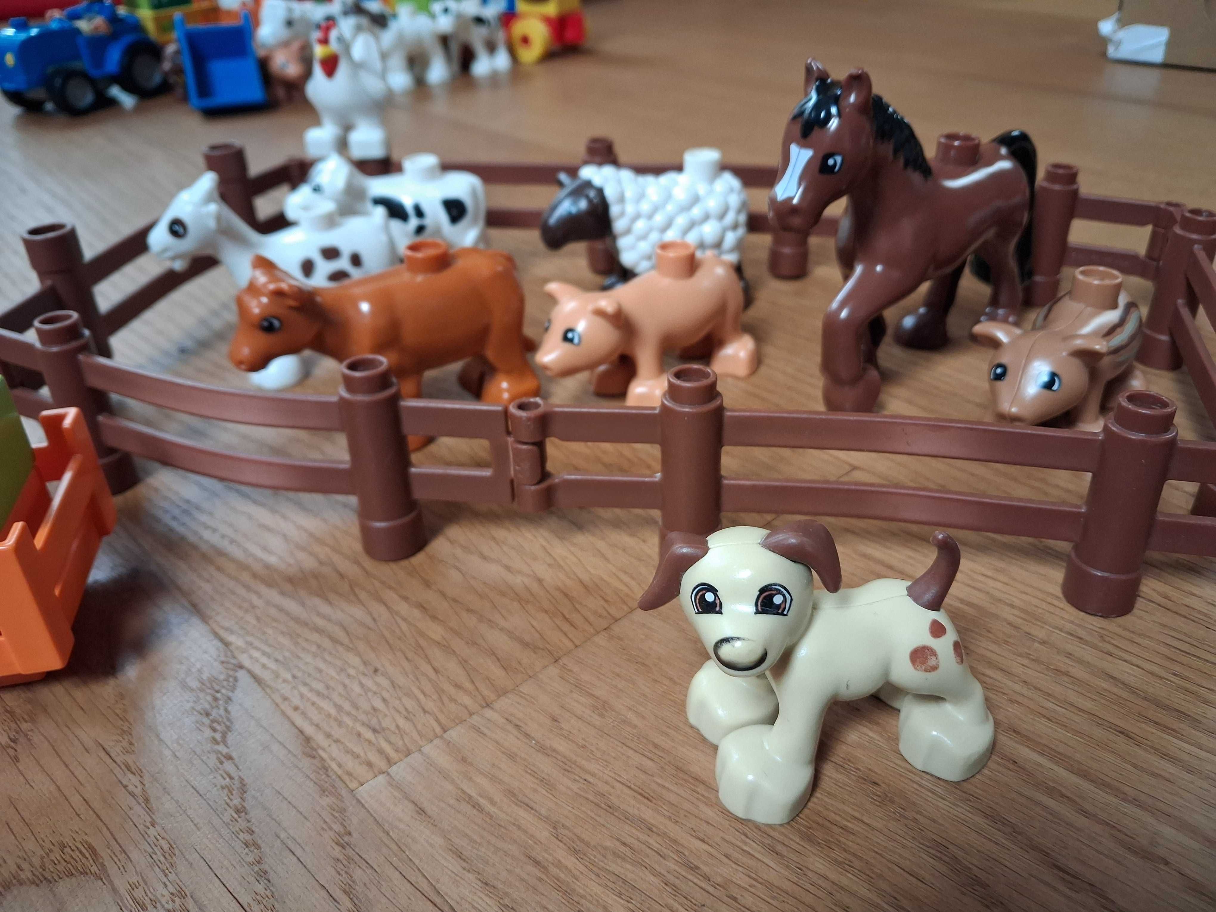 Klocki lego duplo zwierzęta farma ogrodzenie koń świnia owca krowa