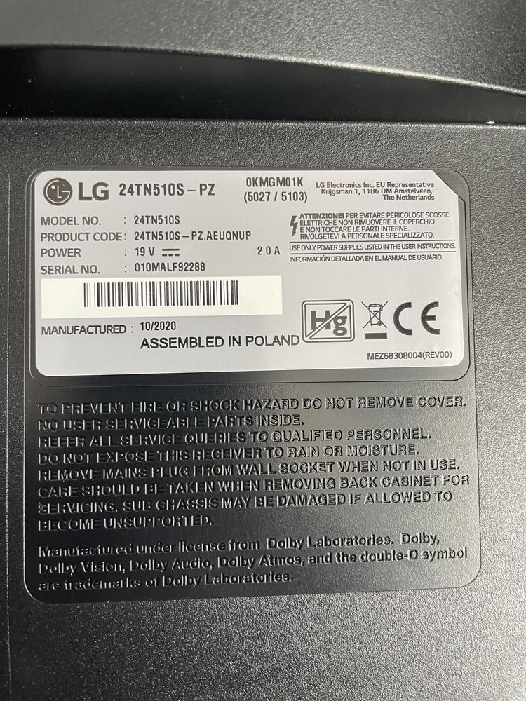 Monitor LG LED 24''