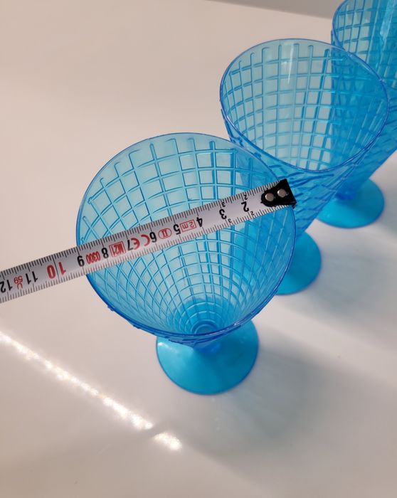 Pucharej wafle niebieski komplet plastyk