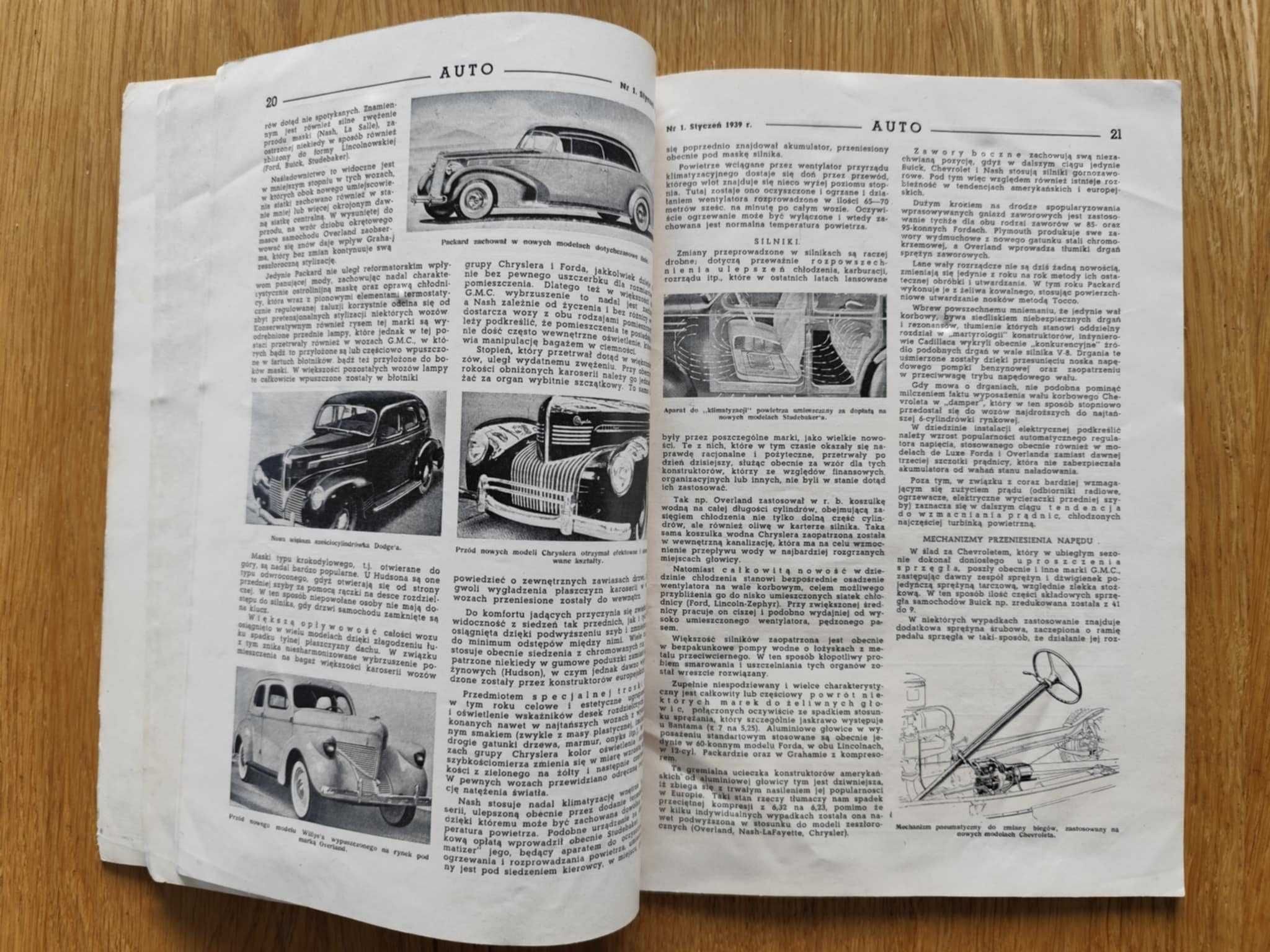 Czasopismo AUTO Rok 1939 Polmin Mobiloil Lilpop