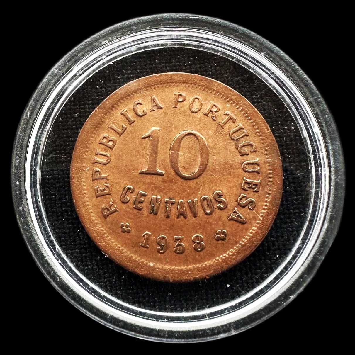 Moeda de 10 Centavos - 1938 - República Portuguesa