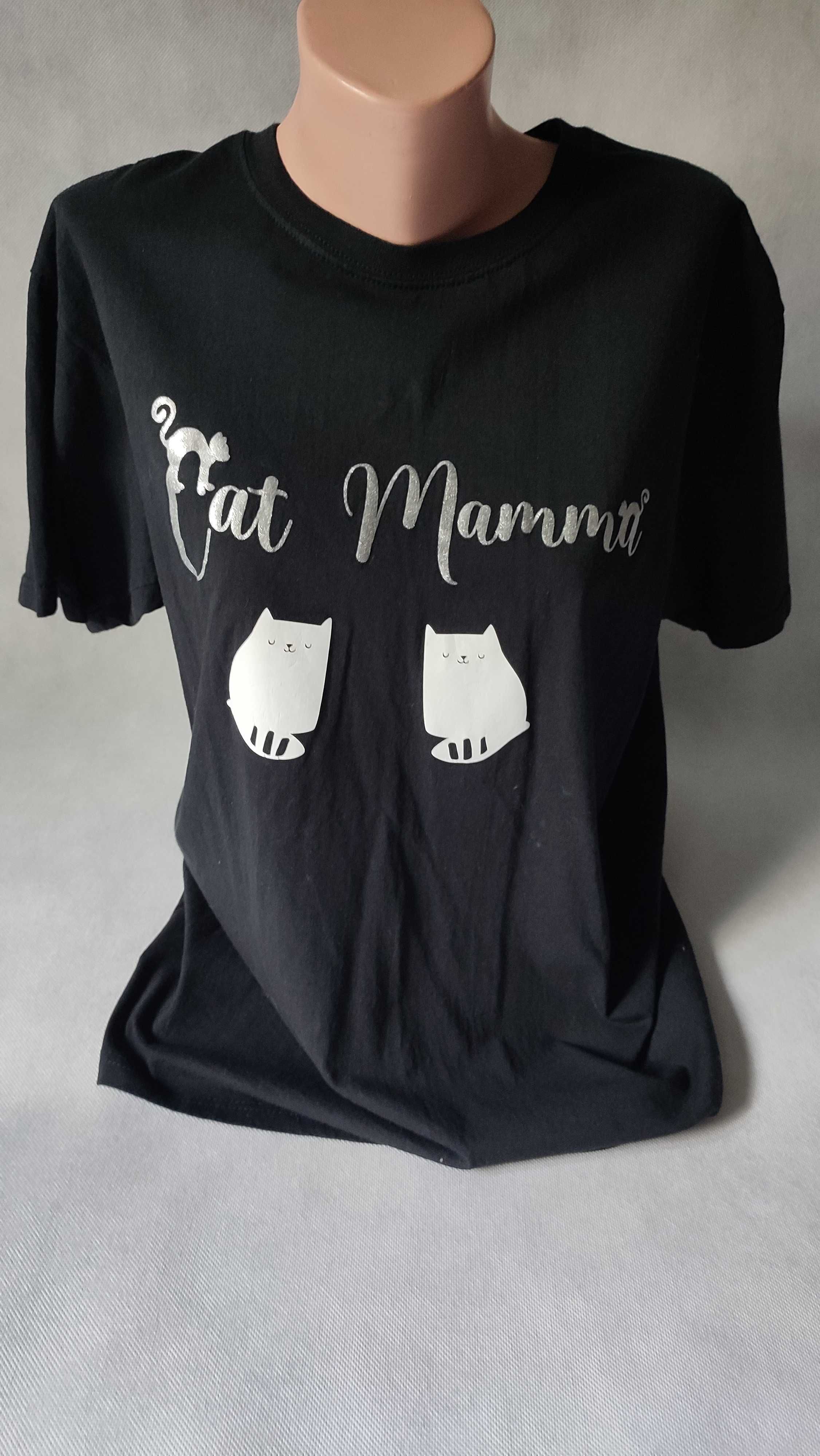Bluzka damska z krótkim rękawem T-shirt damski z nadrukiem rozmiar L