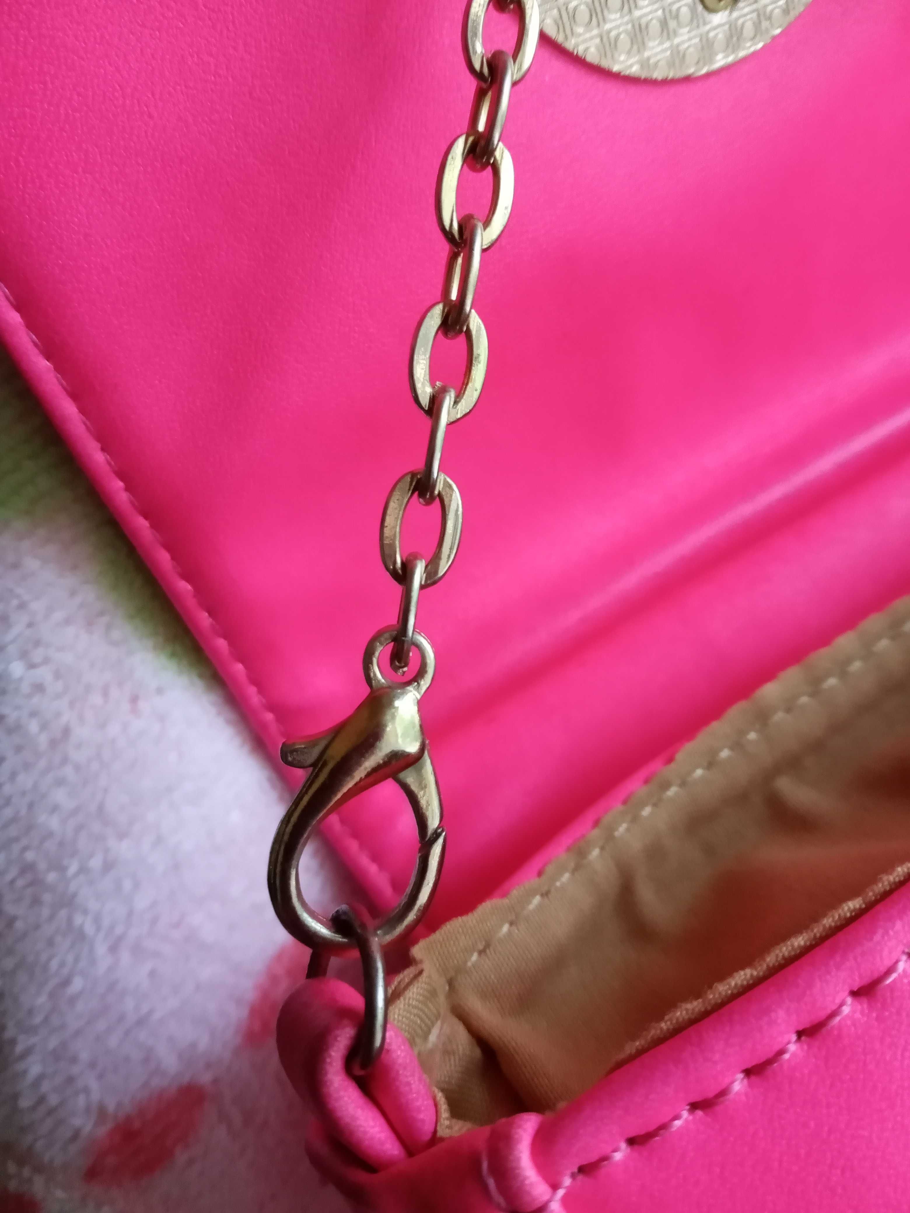 СУМОЧКА *Barbie*, сумка на цепочке (девичья,цвет- розовый люмин,искусс