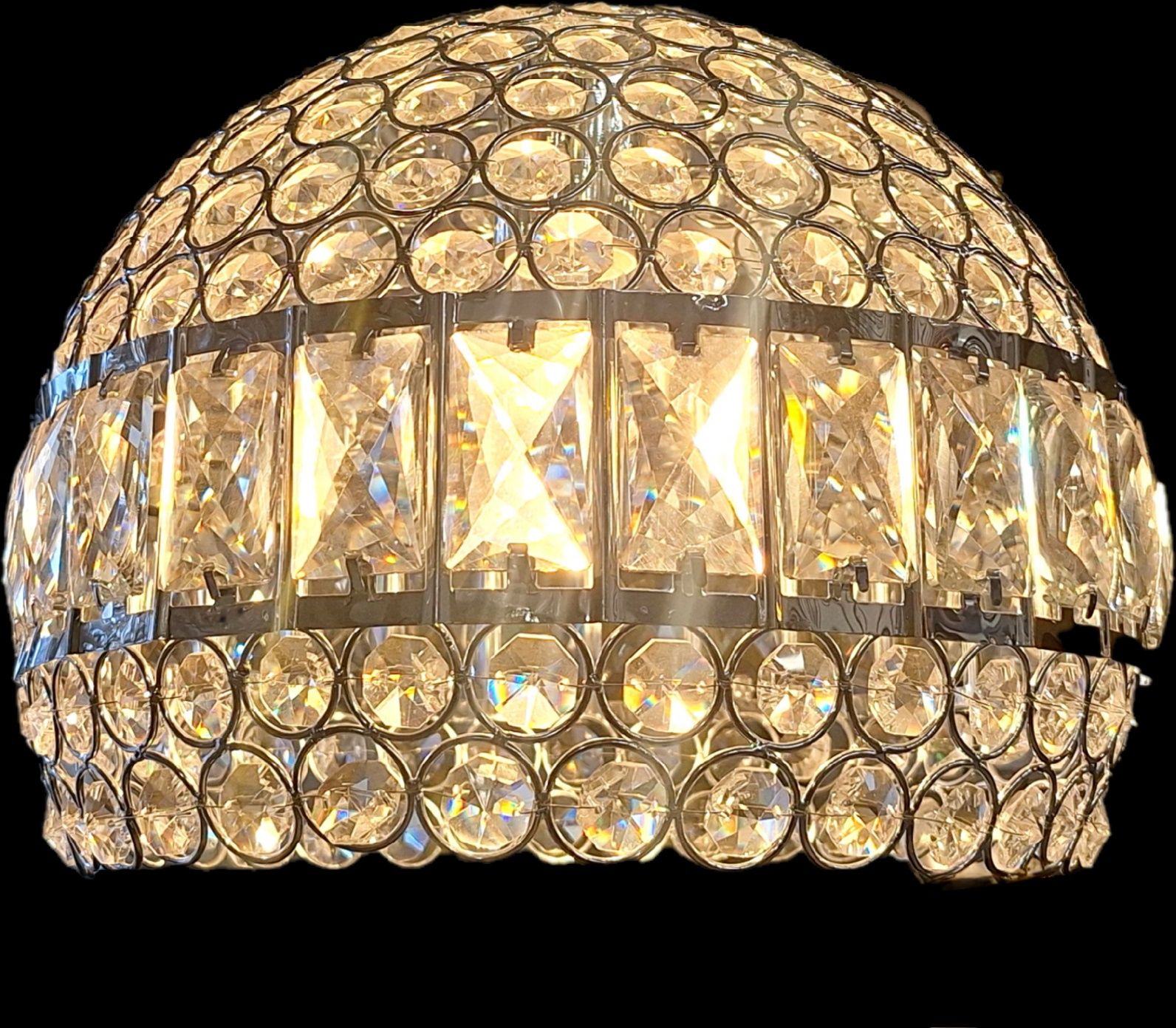Lampa wisząca KRYSZTAŁY Klosz żyrandol kryształowy z kryształami